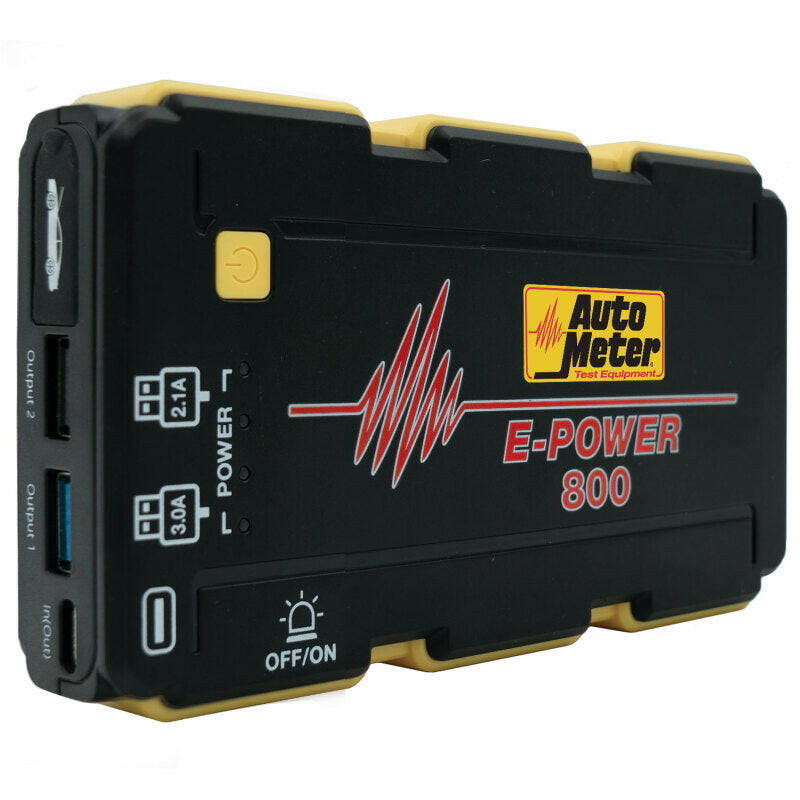 Autometer Jump Starter 12V Emergency Battery Pack 800A Peak/2220 MAH Battery Chargers AutoMeter