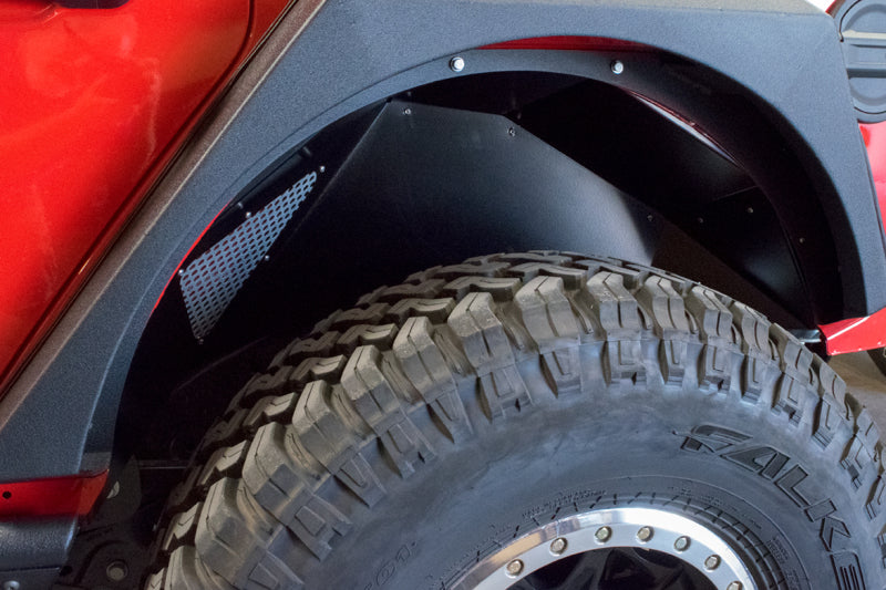 DV8 Offroad 2018+ Jeep Wrangler JL Rear Inner Fenders - Black Wheel Well Liners DV8 Offroad