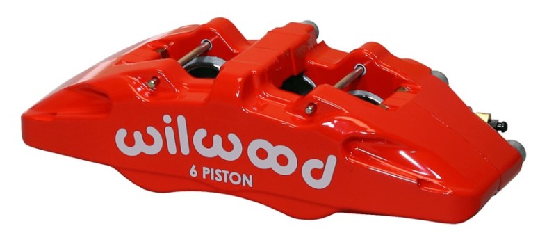 Wilwood Caliper-Forged Dynapro 6 5.25in Mount-Red-L/H 1.62/1.12/1.12in Pistons 1.10in Disc Brake Calipers - Perf Wilwood