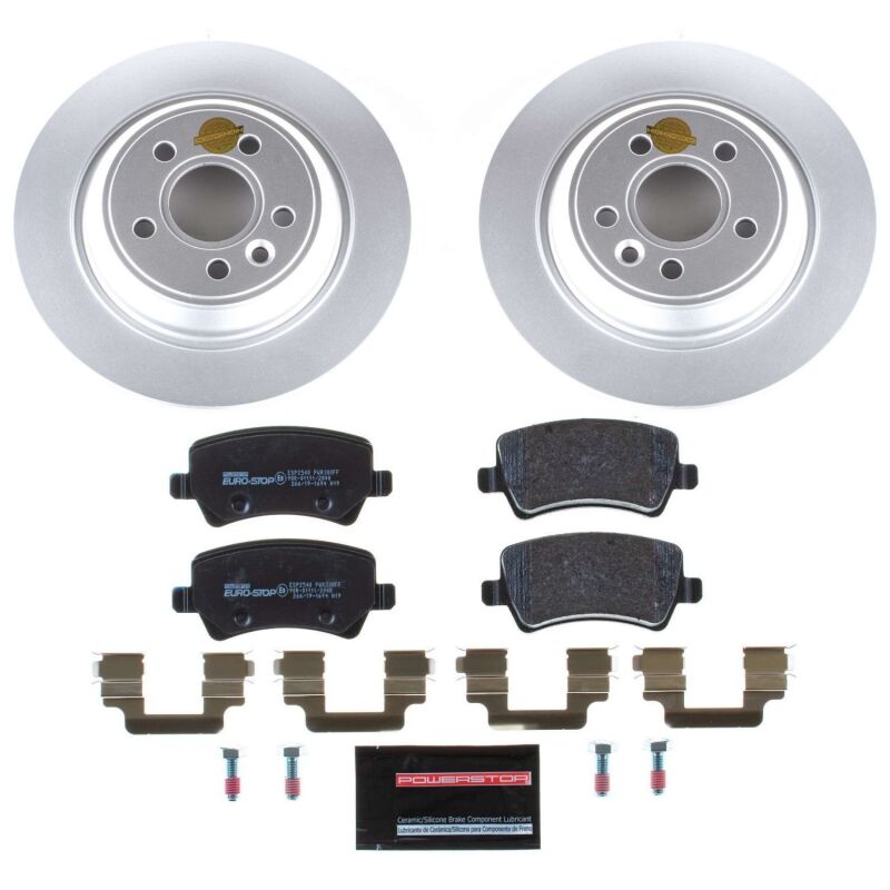 Power Stop 11-18 Volvo S60 Rear Euro-Stop Brake Kit Brake Kits - OE PowerStop