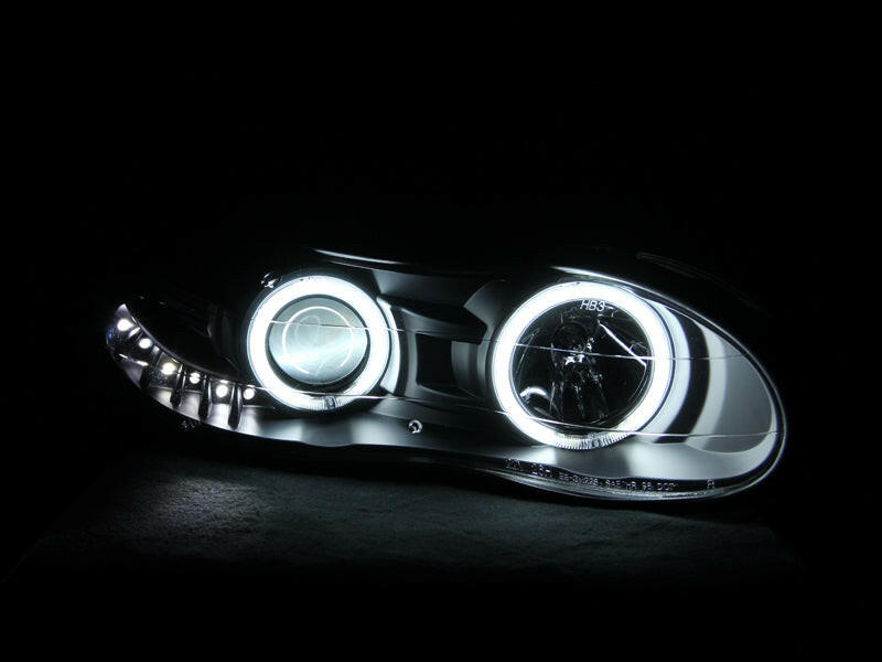 ANZO 1998-2002 Chevrolet Camaro Projector Headlights w/ Halo Black Headlights ANZO