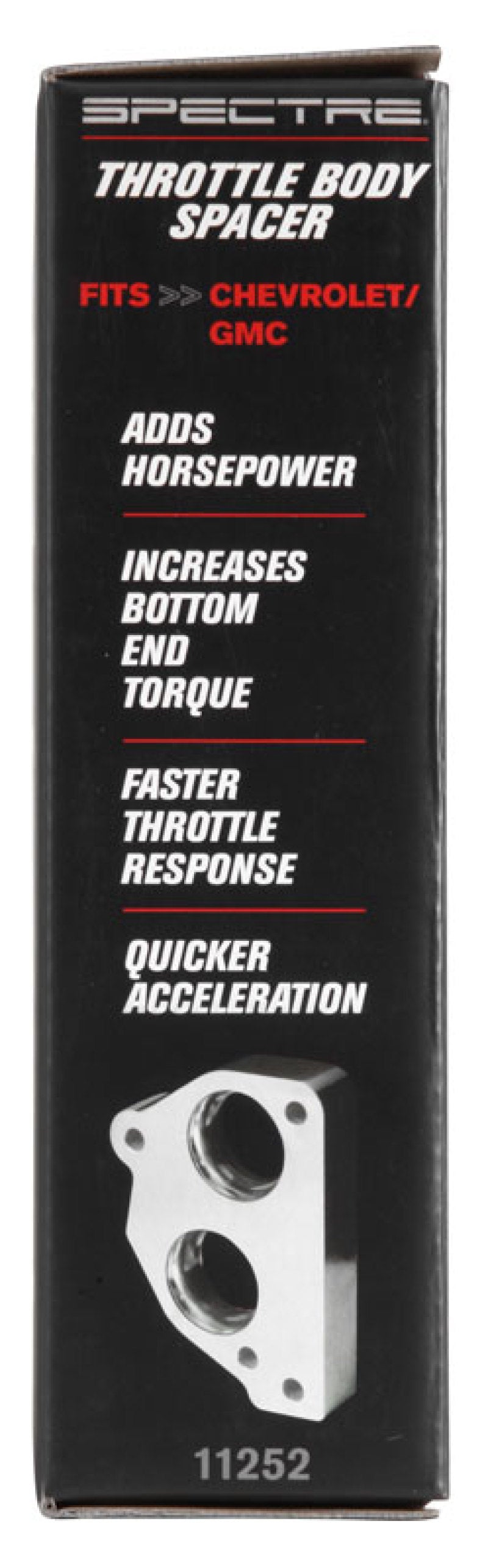 Spectre 86-95 GM 4.3L/5.0L/5.7L Throttle Body Injection Spacer Throttle Body Spacers Spectre