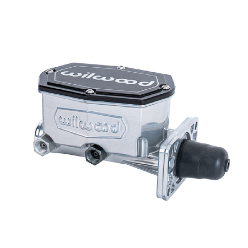 Wilwood Compact Tandem Master Cylinder w/ Mopar 4 Bolt Flange 1in Bore - Chrome Brake Master Cylinder Wilwood