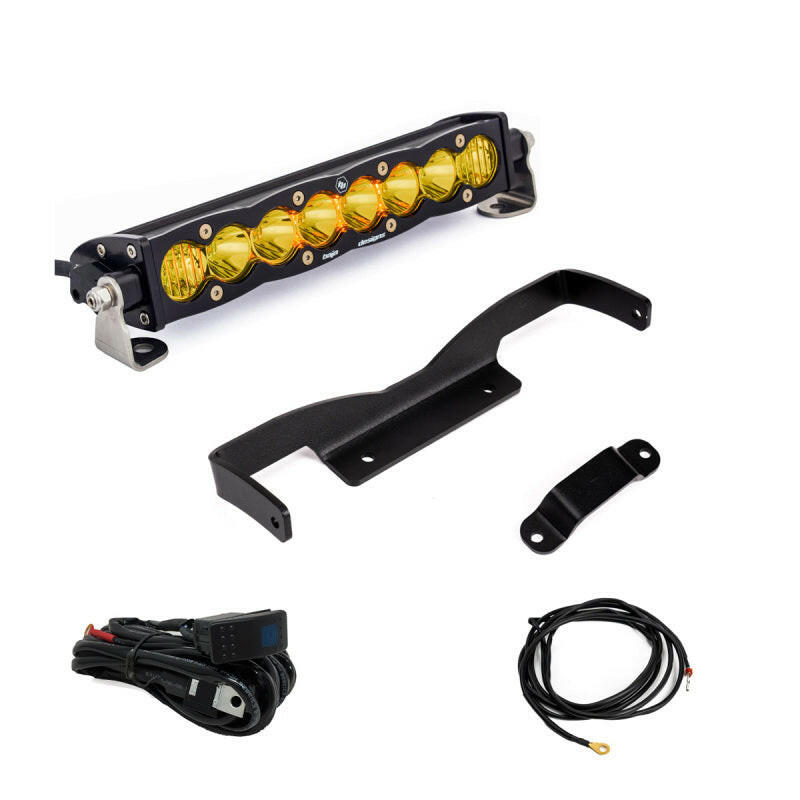 Baja Designs Can-Am Maverick R Amber 10in S8 Shock Tower Kit Light Bars & Cubes Baja Designs