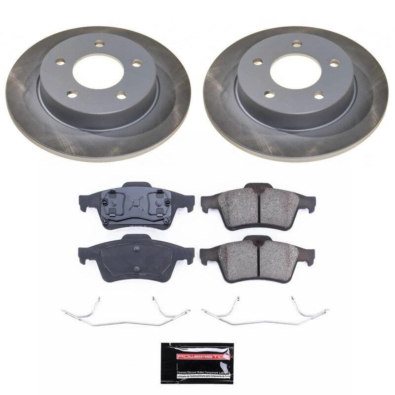 Power Stop 04-05 Mazda 3 Rear Semi-Coated Rotor Kit Brake Kits - Performance Blank PowerStop