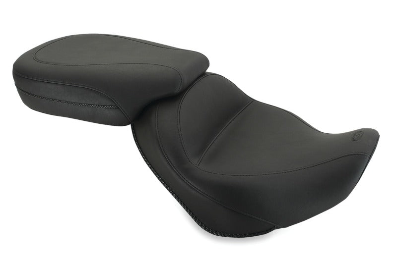 Mustang 02-08 Triumph America,03-08 Speedmaster Standard Touring 2PC Seat - Black Two-Piece Motorcycle Seats Mustang Motorcycle