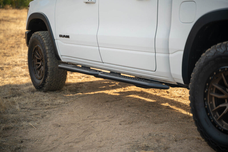 DV8 Offroad 19-25 RAM 1500 Crew Cab OE Plus Side Steps - Black Steel Side Steps DV8 Offroad