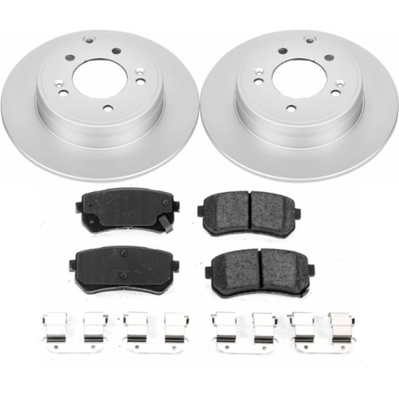 Power Stop 16-19 Hyundai Sonata Rear Z17 Evolution Geomet Coated Brake Kit Brake Kits - Performance Blank PowerStop