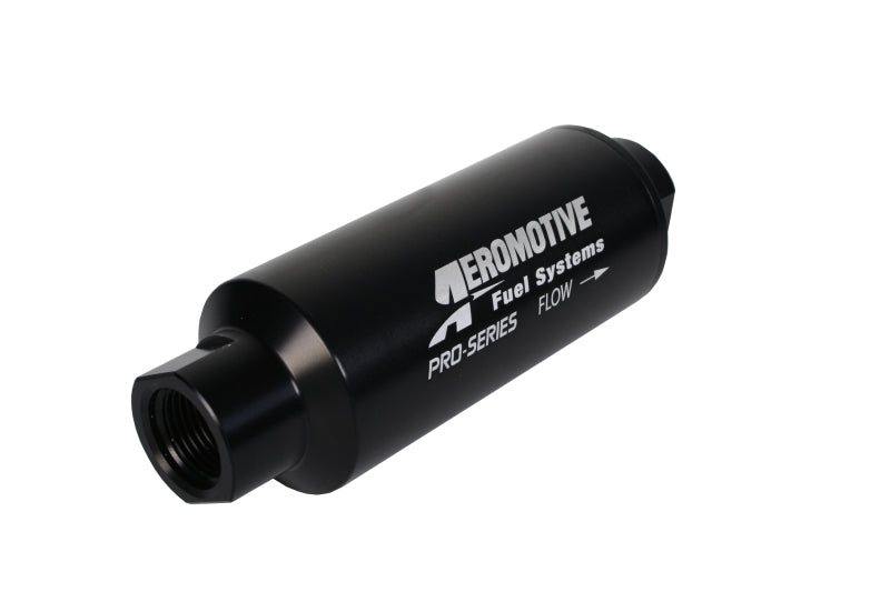 Aeromotive Pro-Series In-Line Filter - AN-12 - 40 Micron SS Element - Nickel Chrome Finish Fuel Filters Aeromotive