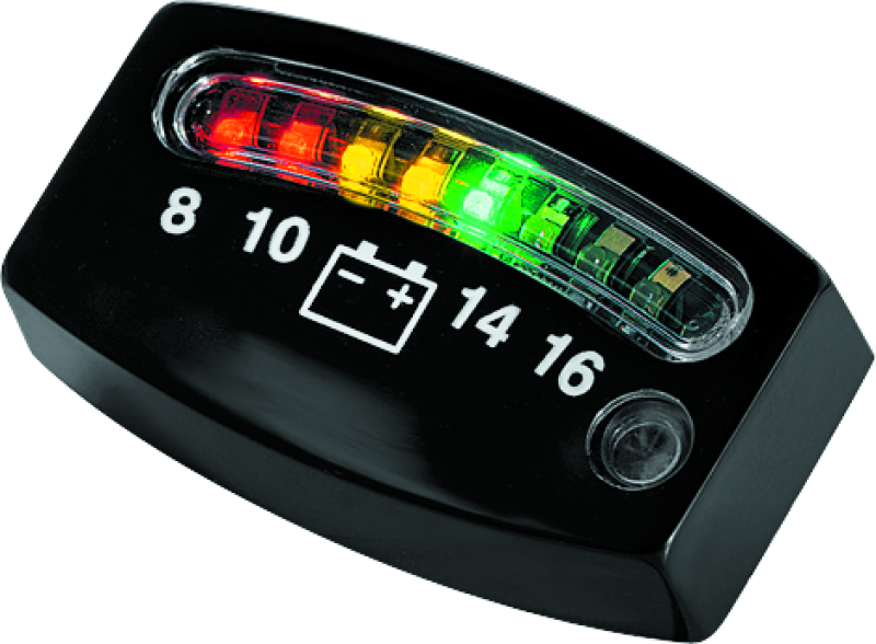 Kuryakyn LED Battery Gauge Universal Black Gauges Kuryakyn