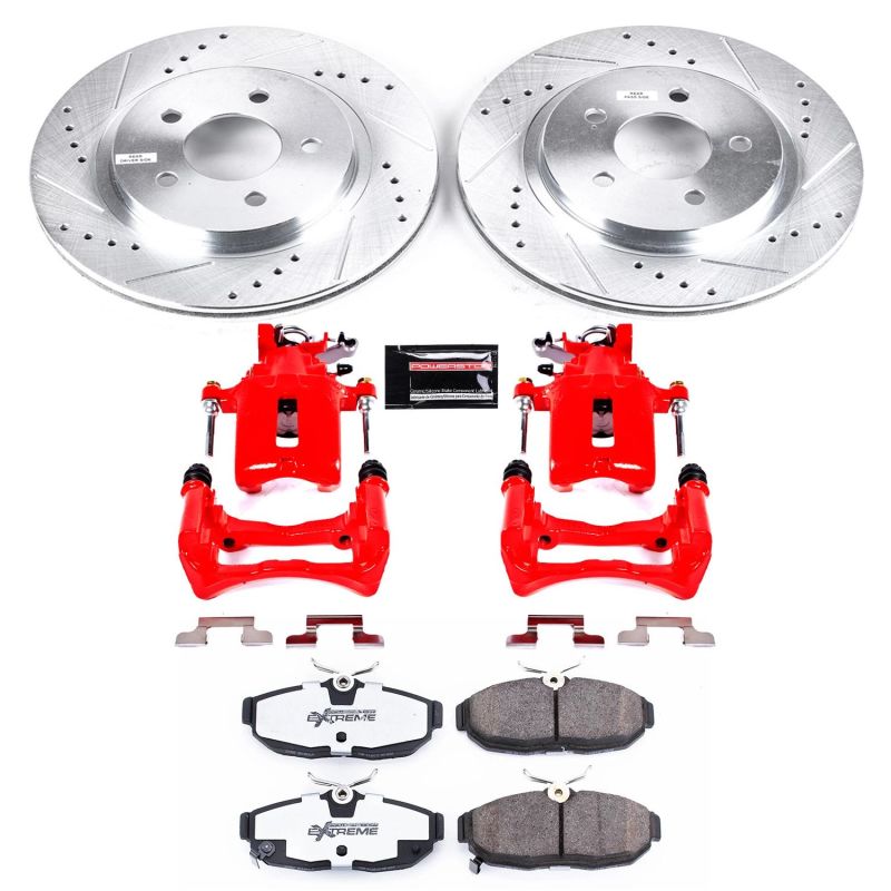 Power Stop 2012 Ford Mustang Rear Z26 Street Warrior Brake Kit w/Calipers Brake Kits - Performance D&S PowerStop
