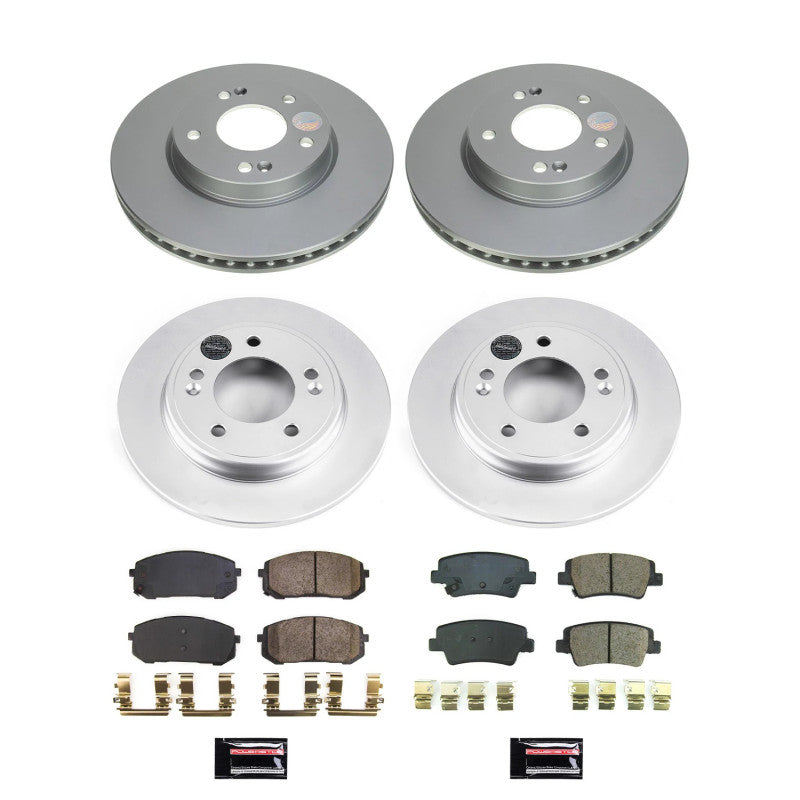 Power Stop 21-22 Hyundai Elantra Front & Rear Z17 Coated Brake Kit Brake Kits - Performance Blank PowerStop