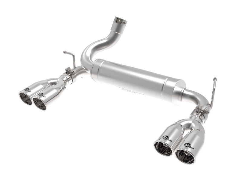 aFe Rebel Series 2.5in 409 SS Axle-Back Exhaust Polished 07-18 Jeep Wrangler (JK) V6-3.6L/3.8L Axle Back aFe
