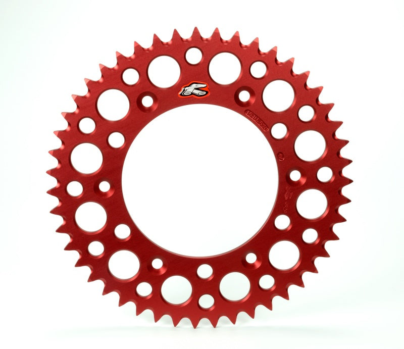 Renthal 2019 GasGAs TXE Rear Grooved Sprocket - Red 520-43P Teeth Sprockets Renthal