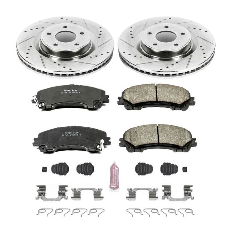 Power Stop 14-19 Infiniti Q50 Front Z23 Evolution Sport Brake Kit Brake Kits - Performance D&S PowerStop