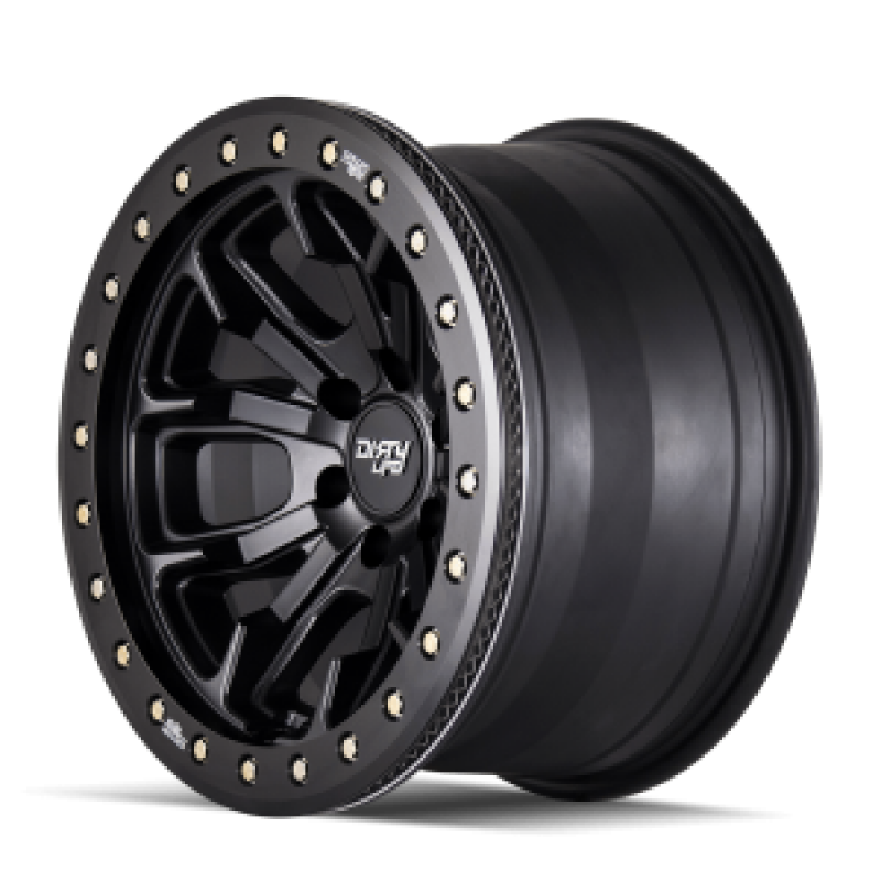 Dirty Life 9303 DT-1 17x9/8x165.1 BP/-12mm Offset/130.8mm Hub Matte Black Wheel - Beadlock Wheels - Cast Dirty Life