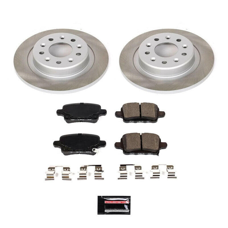 Power Stop 2021 GMC Terrain Rear Semi-Coated Rotor Kit Brake Kits - Performance Blank PowerStop