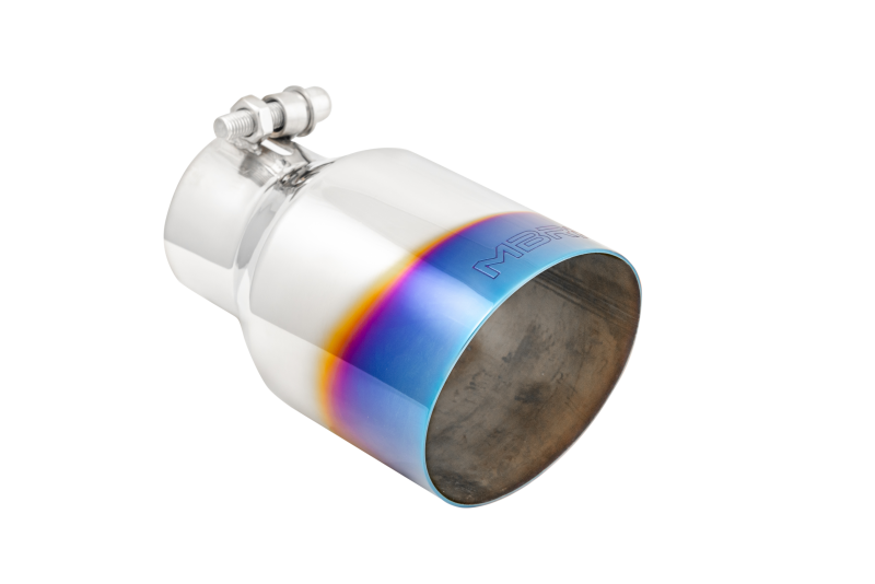 MBRP Burnt End Tip 2.5 ID 4 ID Out 6.5 length Single Wall Angle Cut 304 Stainless Steel Tips MBRP