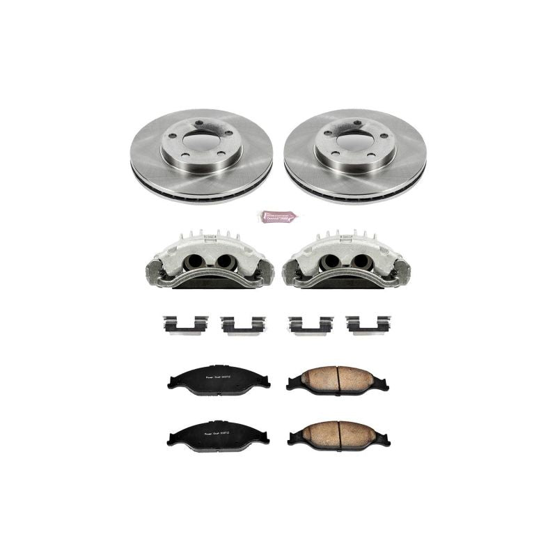 Power Stop 99-04 Ford Mustang Front Autospecialty Brake Kit w/Calipers Brake Kits - OE PowerStop