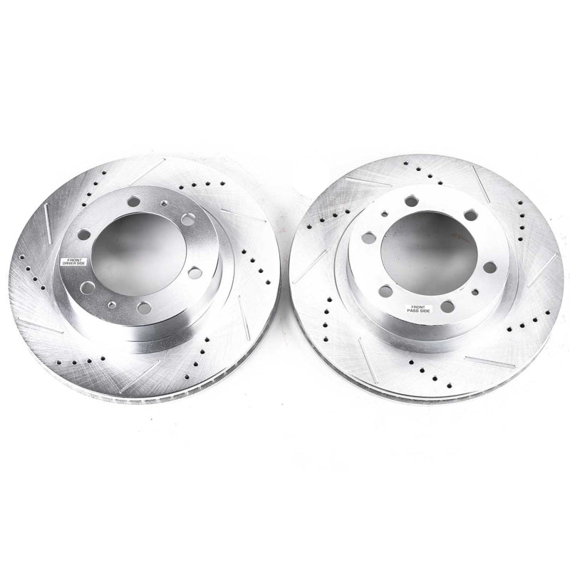 Power Stop 03-09 Toyota 4Runner Front Evolution Drilled & Slotted Rotors - Pair Brake Rotors - Slot & Drilled PowerStop