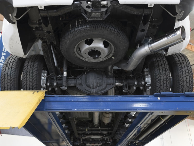 aFe LARGE BORE HD 5in 409-SS DPF-Back Exhaust w/Polished Tip 2017 GM Duramax V8-6.6L (td) L5P DPF Back aFe