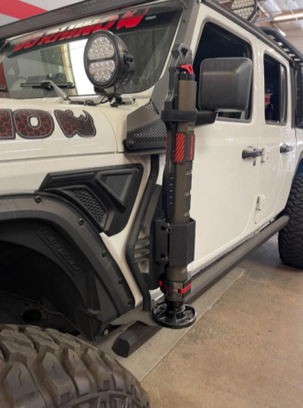 Go Rhino 18-24 Jeep Wrangler JL/JLU/JT Front Fender Jack Mount for Xventure Gear EG Jack - Tex. Blk Jacks Go Rhino