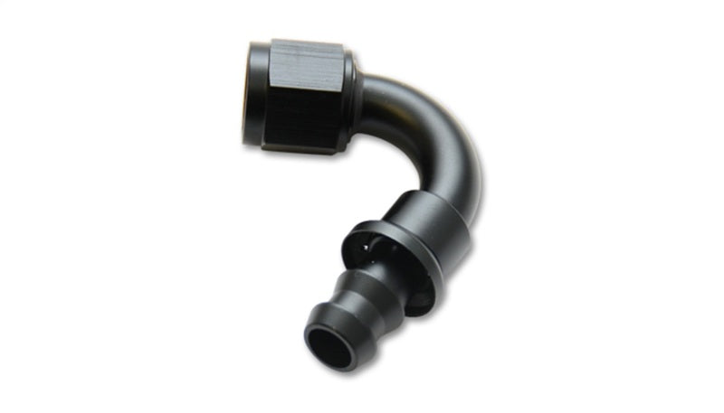 Vibrant Push-On 120 Degree Hose End Elbow Fitting - -4AN Fittings Vibrant