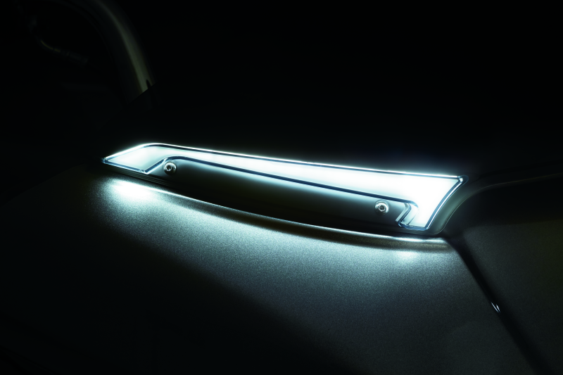 Kuryakyn Tracer Windshield Trim Lights Black Exterior Trim Kuryakyn