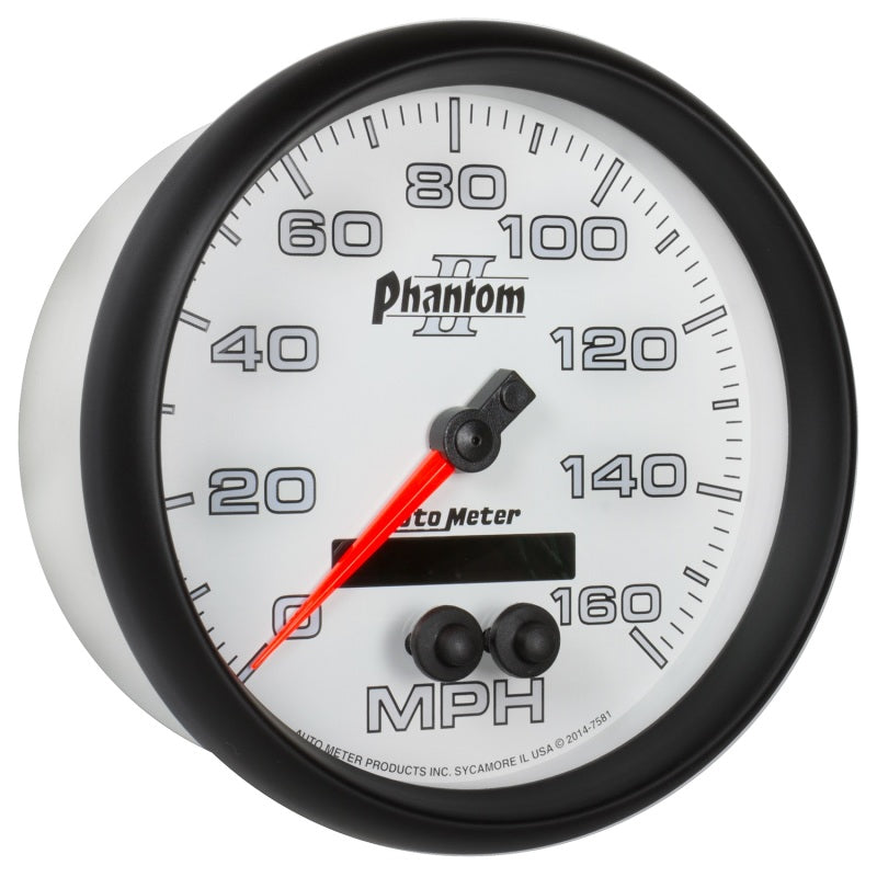 Autometer Phantom II 5in 0-140MPH In-Dash Electronic GPS Programmable Speedometer Gauges AutoMeter