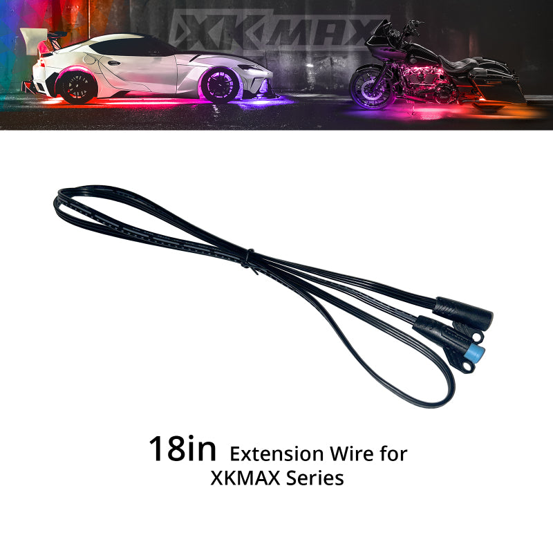 XK Glow XKmax 18in Extension Wire Wiring Connectors XKGLOW