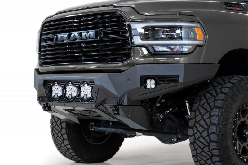 Addictive Desert Designs 19-21 Ram 2500/3500 Bomber HD Front Bumper (Baja Designs LP6 Mounts) Bumpers - Steel Addictive Desert Designs