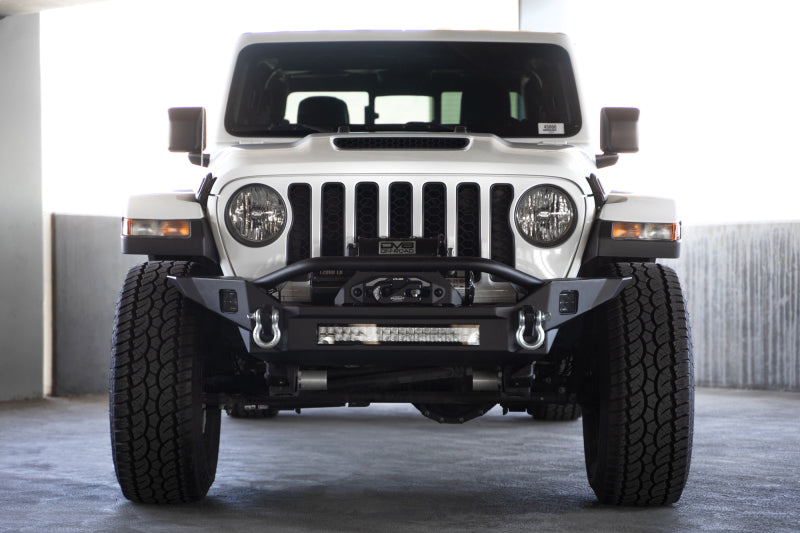 DV8 Offroad 18-23 Jeep Wrangler JL / 20-23 Jeep Gladiator JT FS-7 Mid-Width Winch Front Bumper Bumpers - Steel DV8 Offroad