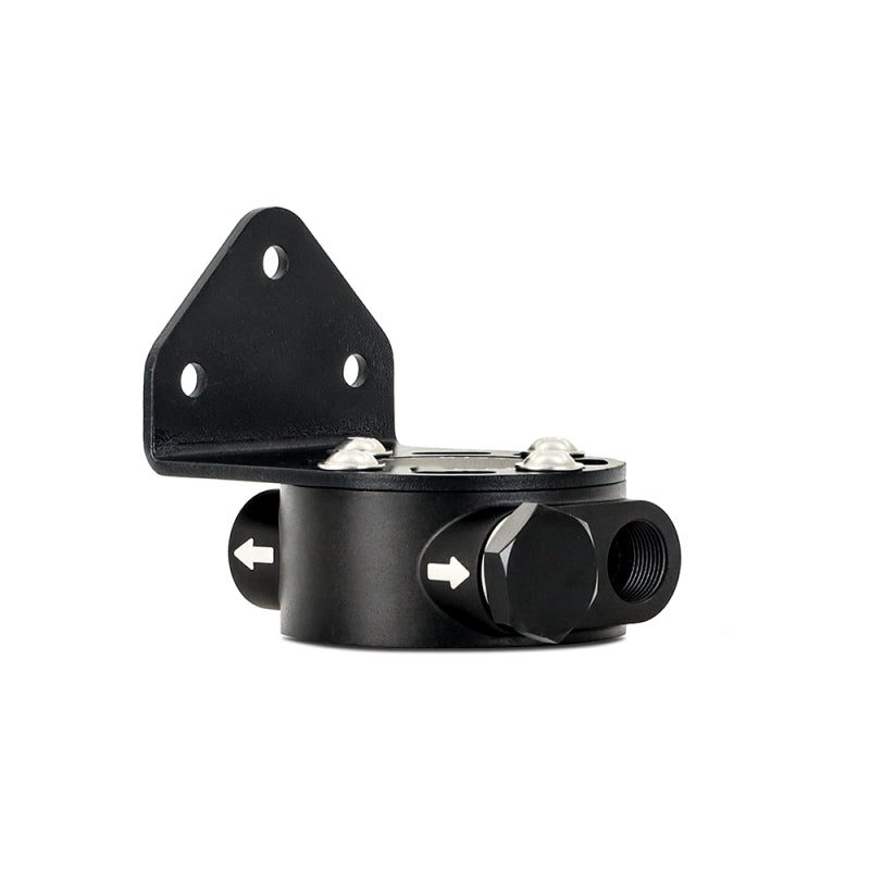Mishimoto 3/4 - 16 Thread Remote Oil Filter Mount - Black Fittings Mishimoto