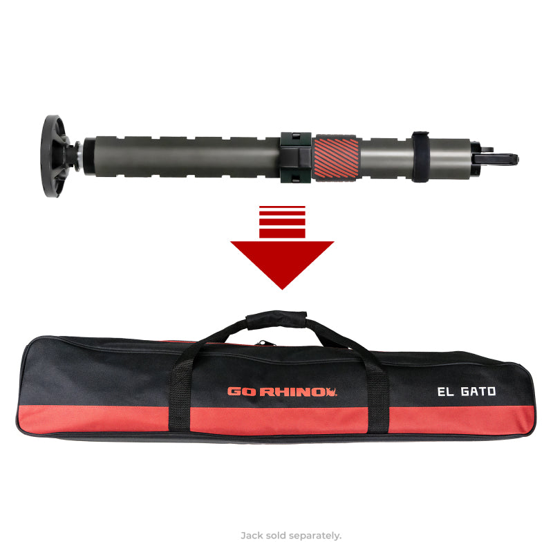 Go Rhino XVenture Gear El Gato EG1 Hydraulic Jack Bag - Black/Red Nylon Jacks Go Rhino