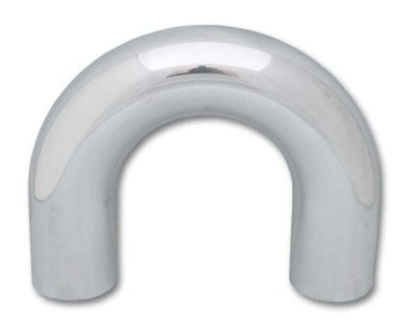 Vibrant 3.5in O.D. Universal Aluminum Tubing (180 degree Bend) - Polished Aluminum Tubing Vibrant