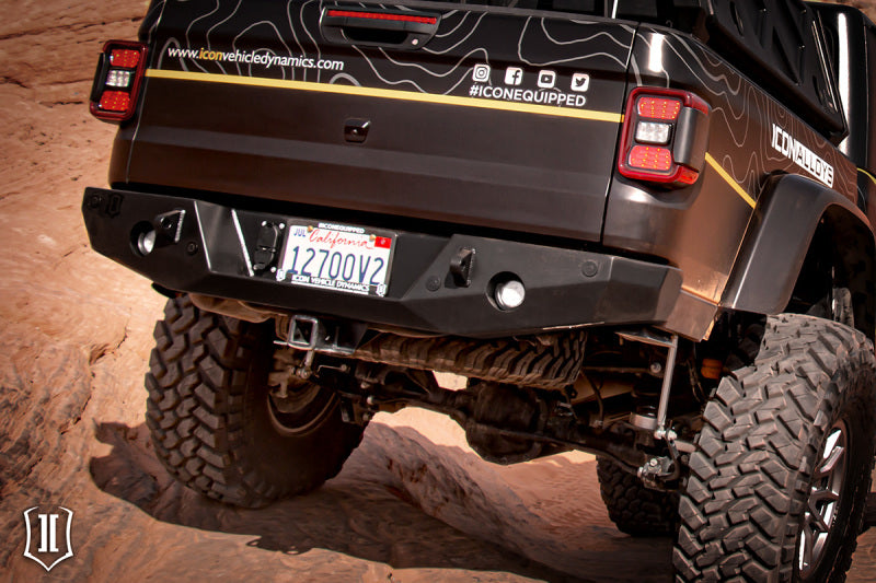 ICON 2020+ Jeep Gladiator JT Pro-Series Rear Bumper Bumpers - Steel ICON