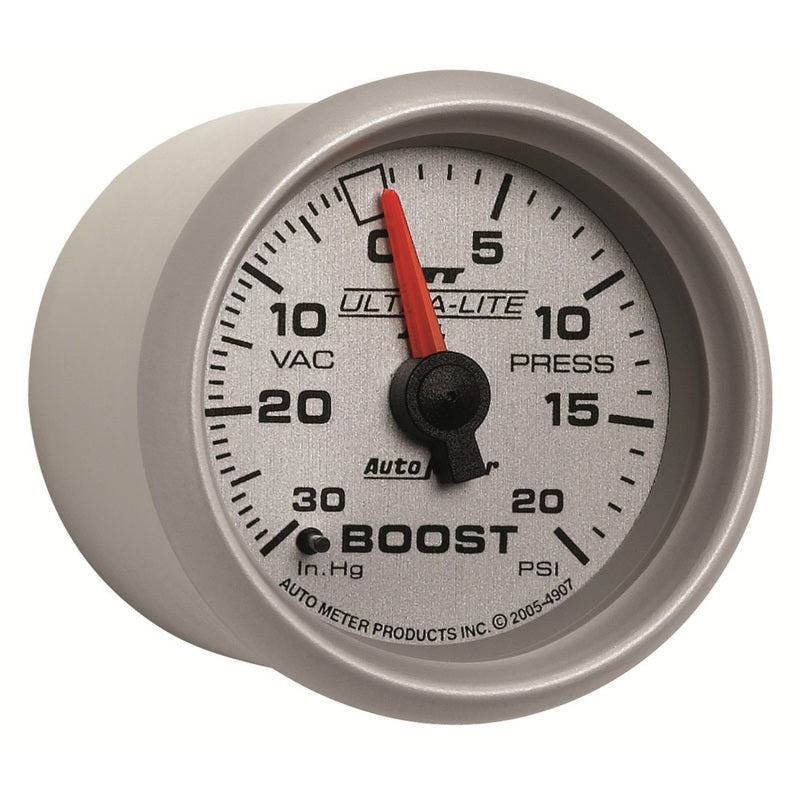 Autometer Ultra-Lite II 52mm 30 in Hg/20 psi Mechanical Boost/Vacuum Gauge Gauges AutoMeter