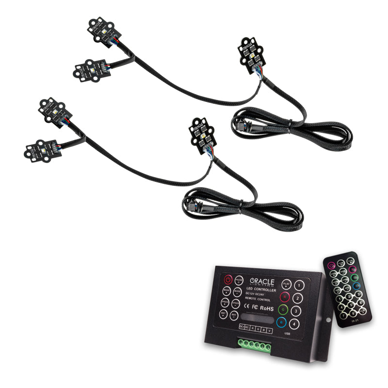 Oracle 19-21 GMC Sierra 1500 RGB+W Headlight DRL Upgrade Kit - ColorSHIFT 2 Headlights ORACLE Lighting