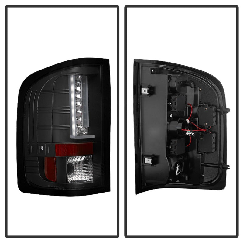 Spyder Chevy Silverado 07-13 Version 2 LED Tail Lights - Black ALT-YD-CS07V2-LED-BK Tail Lights SPYDER