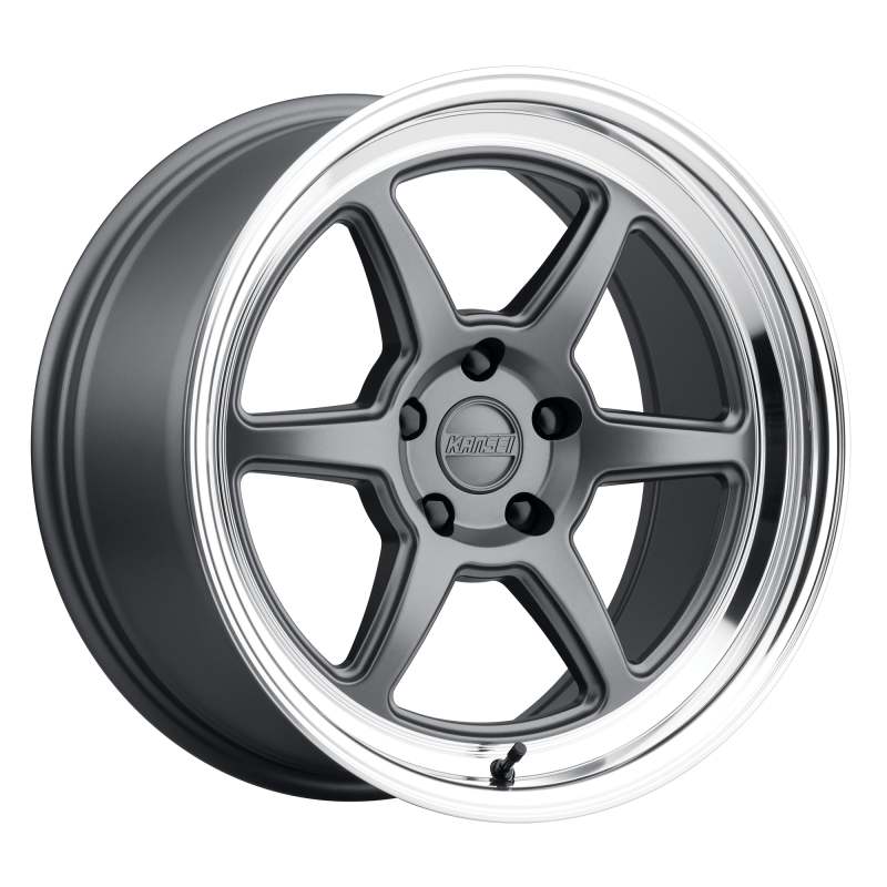Kansei K14G Roku 18x10.5in / 5x110 BP / 12mm Offset / 73.1mm Bore - Grey & Machined Lip Wheel Wheels - Forged Kansei
