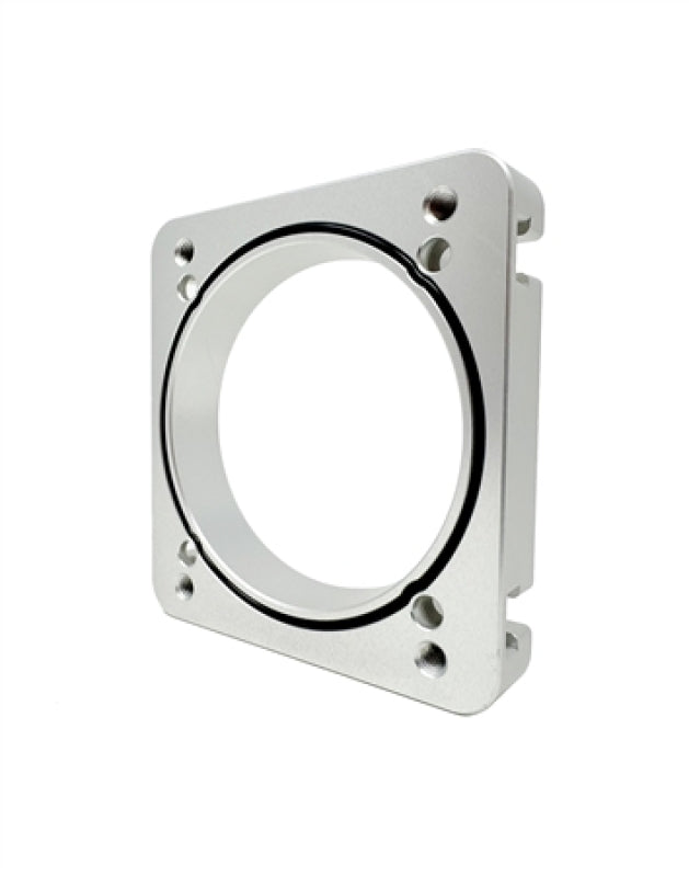 Torque Solution 06-21 Subaru STI EJ Big Bore Manifold Big Bore 76mm Throttle Body Adapter - Silver Throttle Body Spacers Torque Solution