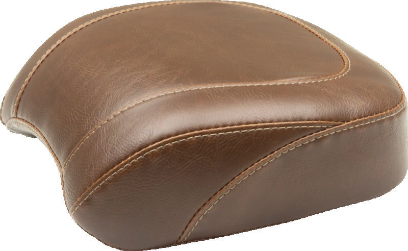 Mustang 18-21 Harley Fat Bob Wide Tripper Passenger Seat - Brown Passenger Motorcycle Seats Mustang Motorcycle