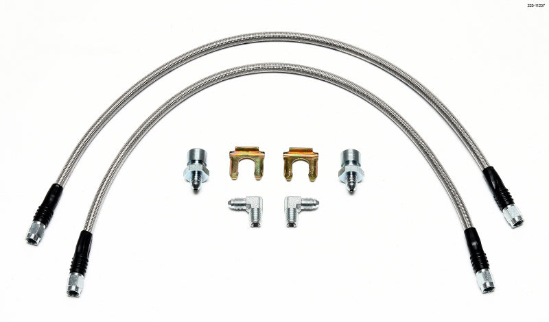 Wilwood Flexline Kit 22 inch 3/8-24 to 90 Degree Brake Line Kits Wilwood