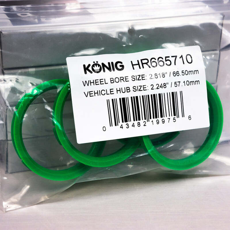 Konig Hub Ring Set (4pcs) - 66.5mm O.D. / 57.1mm I.D. Wheel Accessories Konig