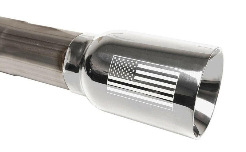 Corsa 2007-2018 Jeep Wrangler JKU 3.6L/3.8L 2.75in Sport Cat-Back Exhaust w/ 4in American Flag Tips Catback CORSA Performance
