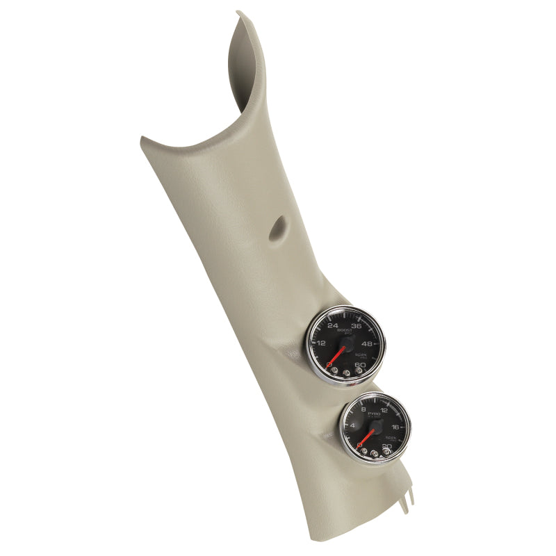 Autometer Diesel Gauge Kit A-Pillar 10-19 RAM Boost/EGT 60psi/2000 degree F Black Spek-Pro Gauges AutoMeter