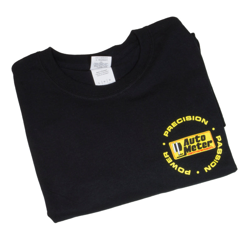 Autometer Black Competition Instruments T-Shirt - Large Headwear AutoMeter