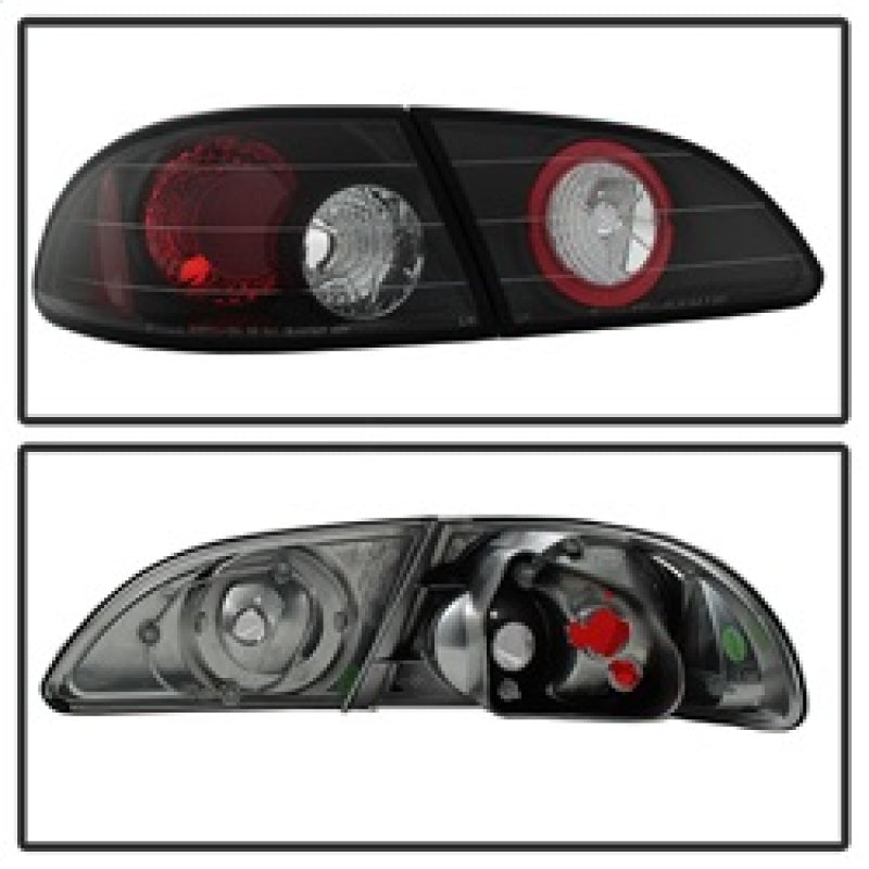 Spyder Toyota Corolla 98-02 Euro Style Tail Lights Black ALT-YD-TC98-BK Tail Lights SPYDER