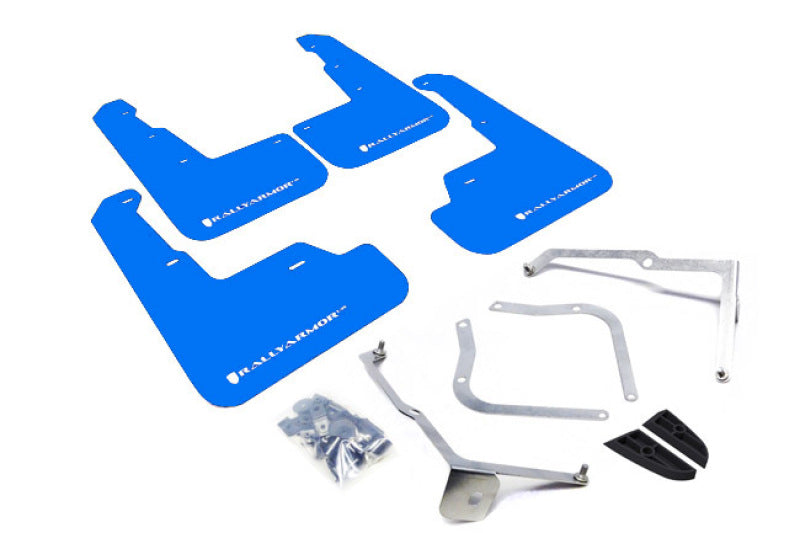 Rally Armor 15-21 Subaru WRX/STI Blue UR Mud Flap w/White Logo Mud Flaps Rally Armor