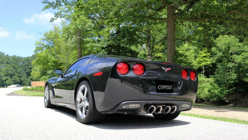 Corsa 2005-2007 Chevrolet Corvette (C6) 6.0L/6.2L Polished Sport Axle-Back Exhaust w/4.5in Tips Axle Back CORSA Performance